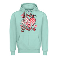 Seafoam love season Zipper Hoodie - MaliasSmallBusiness
