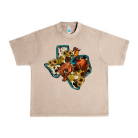 French Oak rodeo sunflower texas map Urban Heavy Tee - JahusDesignShop