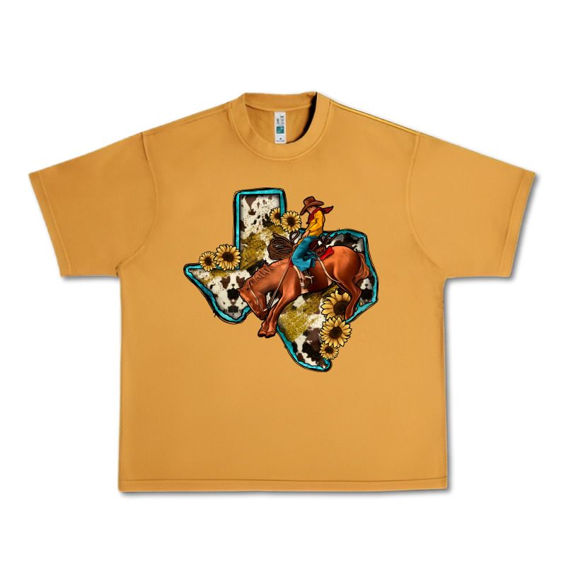 Rodeo Sunflower Texas Map Urban Heavy Tee by JahusDesignShop | Teevron