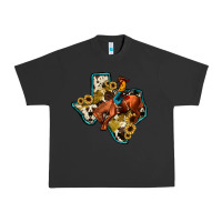 Pigment Black rodeo sunflower texas map Urban Heavy Tee - JahusDesignShop