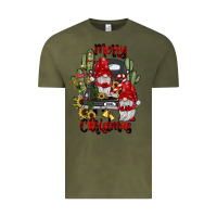 Vintage Olive farm truck,merry christmas gnome Vintage Tee - JahusDesignShop