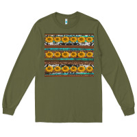Army Green sunflowers leopard cowhide turquoise Long Sleeve Tee - BarkalooDesign