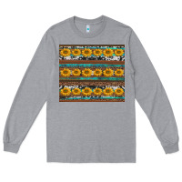 Heather Grey sunflowers leopard cowhide turquoise Long Sleeve Tee - BarkalooDesign