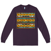 Plum sunflowers leopard cowhide turquoise Long Sleeve Tee - BarkalooDesign