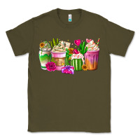 Army Green Stuck On You Cup Classic Tee - CowhideDigitalArt