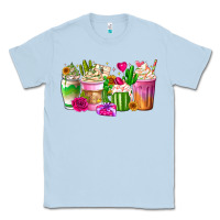 Dusty Blue Stuck On You Cup Classic Tee - CowhideDigitalArt