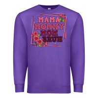 Purple mama mommy mom bruh Premium Sweatshirt - Artiststas