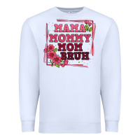 White mama mommy mom bruh Premium Sweatshirt - Artiststas