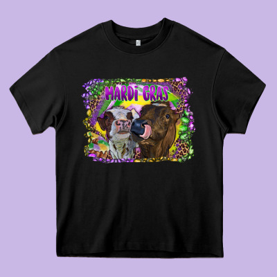 Heavy Core Tee Mardi Gras Heifers