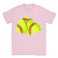 Bubblegum Pink softball patch Classic Tee - AdoDesignShop