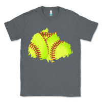 Charcoal Heather softball patch Classic Tee - AdoDesignShop