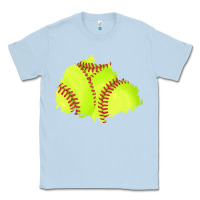 Dusty Blue softball patch Classic Tee - AdoDesignShop