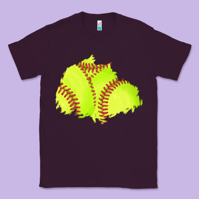 Softball Patch Classic Tee Designed By Adodesignshop