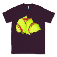 Plum softball patch Classic Tee - AdoDesignShop