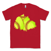 Red softball patch Classic Tee - AdoDesignShop