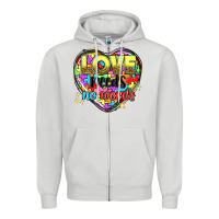 Love Needs No Words Zipper Hoodie | Teevron