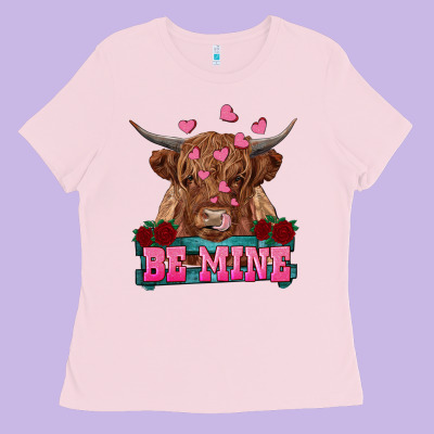 Ladies Tee be mine cow