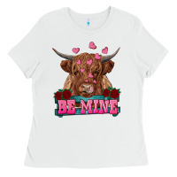 White be mine cow Ladies Tee - RanaPortraitStore