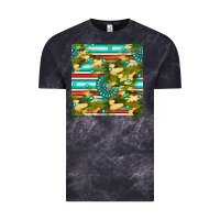Cloud Black camouflage serape gemstone seamless pattern Vintage Tee - BundleAndBundleShop