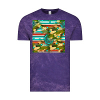 Cloud Purple camouflage serape gemstone seamless pattern Vintage Tee - BundleAndBundleShop