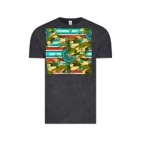 Vintage Black camouflage serape gemstone seamless pattern Vintage Tee - BundleAndBundleShop