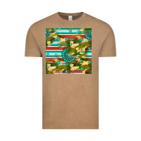 Vintage Coffee camouflage serape gemstone seamless pattern Vintage Tee - BundleAndBundleShop