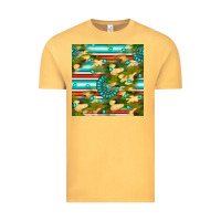 Vintage Mustard camouflage serape gemstone seamless pattern Vintage Tee - BundleAndBundleShop