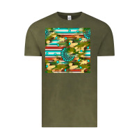 Vintage Olive camouflage serape gemstone seamless pattern Vintage Tee - BundleAndBundleShop