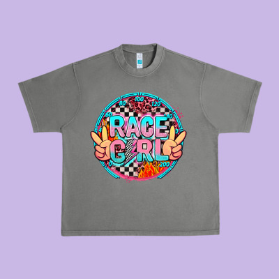 Race Girl Urban Heavy Tee Designed By Adodesignshop