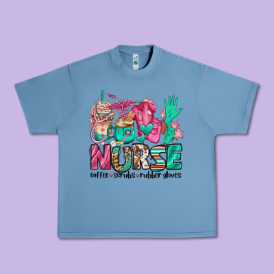 Nurse Coffee Scrubs Rubber Gloves Urban Heavy Tee Designed By Jasminsmagicworld
