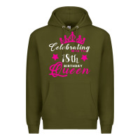 Army Green Celebrating With the 18th Birthday Queen Premium Hoodie - Bettercallsaul