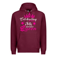 Burgundy Celebrating With the 18th Birthday Queen Premium Hoodie - Bettercallsaul