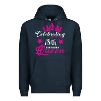 Navy Celebrating With the 18th Birthday Queen Premium Hoodie - Bettercallsaul