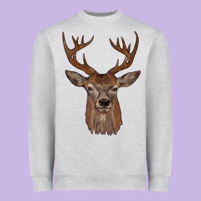 Deer Heavyweight Sweatshirt Designed By Jahusdesignshop