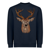 Navy deer Heavyweight Sweatshirt - JahusDesignShop