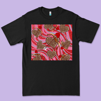 Premium Tee valentine's day hearts bow and arrow