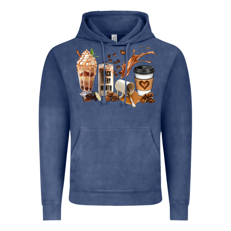 Black Every Month Melanin Coffee Cups Vintage Hoodie by JahusDesignShop | Teevron