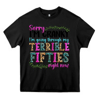 Black sorry i’m cranky i’m going through my terrible Heavy Core Tee - texasbilliewilder