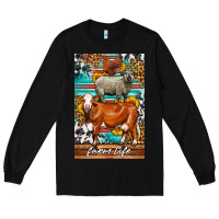 Black Western Farm Life Long Sleeve Tee - LillyAllenDesigns
