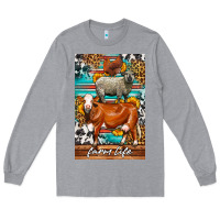 Heather Grey Western Farm Life Long Sleeve Tee - LillyAllenDesigns