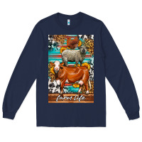 Navy Western Farm Life Long Sleeve Tee - LillyAllenDesigns