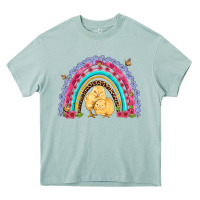 Arona easter flowers and butterfly with chicks rainbow Heavy Core Tee - Artiststas