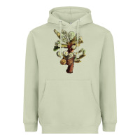 Matcha Cholla Tree Cactus Heavyweight Hoodie - LillyAllenDesigns
