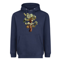 Navy Cholla Tree Cactus Heavyweight Hoodie - LillyAllenDesigns