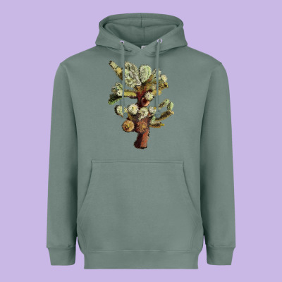 Cholla Tree Cactus Heavyweight Hoodie Designed By Lillyallendesigns