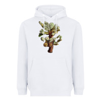 White Cholla Tree Cactus Heavyweight Hoodie - LillyAllenDesigns