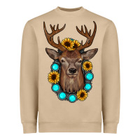 Mushroom deer gemstone sunflower Heavyweight Sweatshirt - JahusDesignShop
