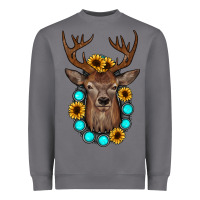 Storm deer gemstone sunflower Heavyweight Sweatshirt - JahusDesignShop