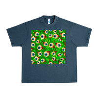 Midnight Navy halloween eye balls seamless pattern Urban Heavy Tee - BundleAndBundleShop