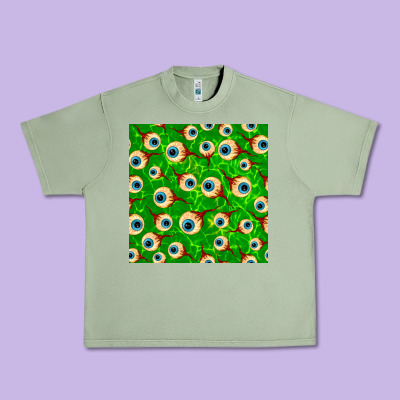 Halloween Eye Balls Seamless Pattern Urban Heavy Tee Designed By Bundleandbundleshop